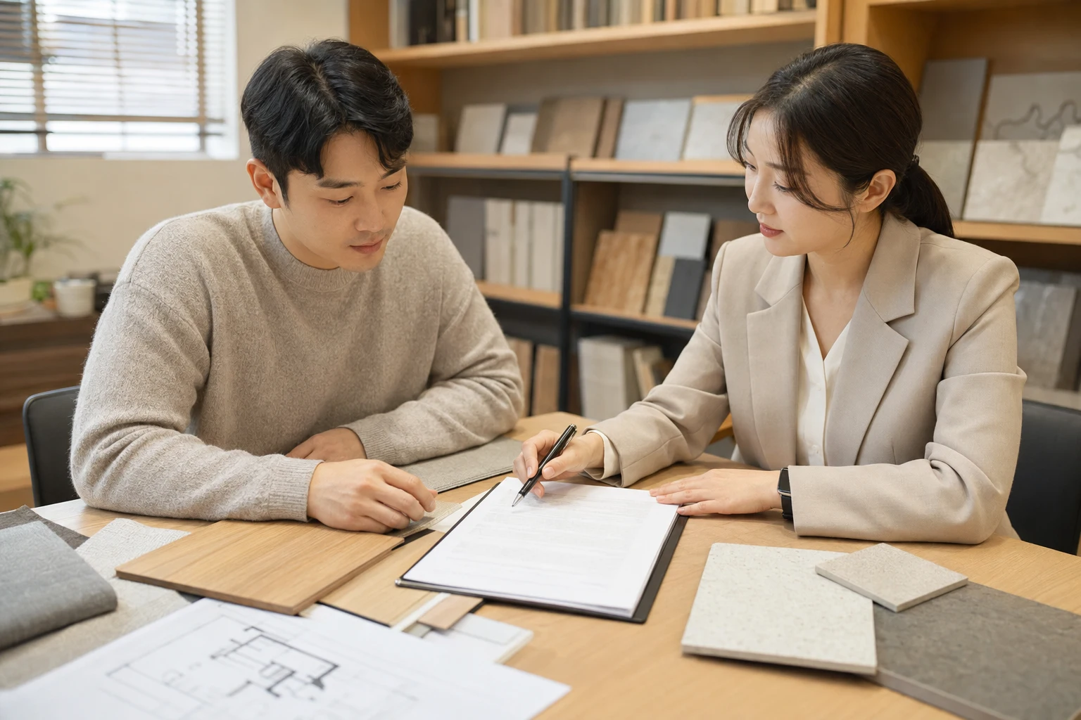 인테리어 업체 상담 현장 조건 확인